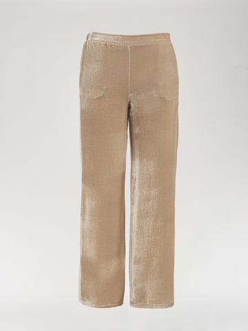 Ivory Velvet Trousers