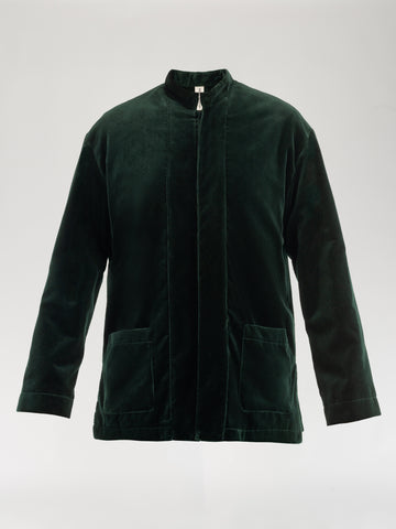 Forest Green Velvet Jacket Men