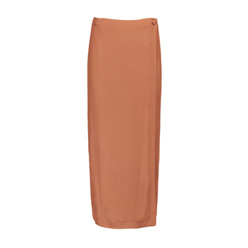 Terracotta Brown Wrap Skirt