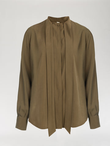 Sage Green Silk Shirt