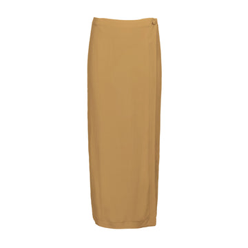Mustard Brown Wrap Skirt