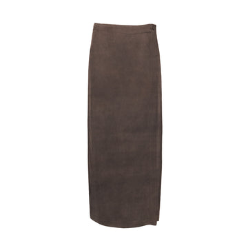 Dark Taupe Wrap Skirt