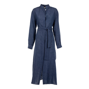 Night Blue Linen Chemisier