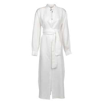 Pearl White Linen Chemisier