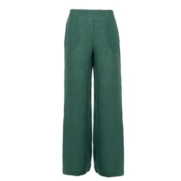 Golfo Green Linen Trousers