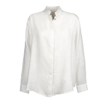 Pearl White Linen Shirt