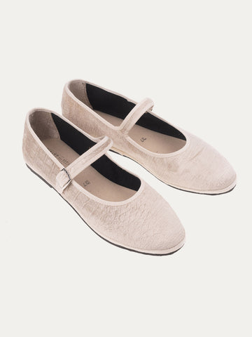 Mary Jane Ivory Crocodile Motif