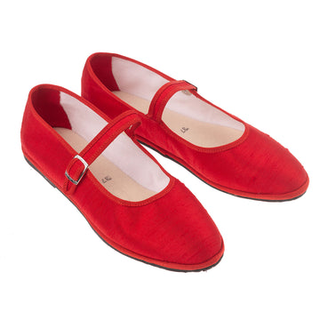 Mary Jane Red Ferrari in Silk