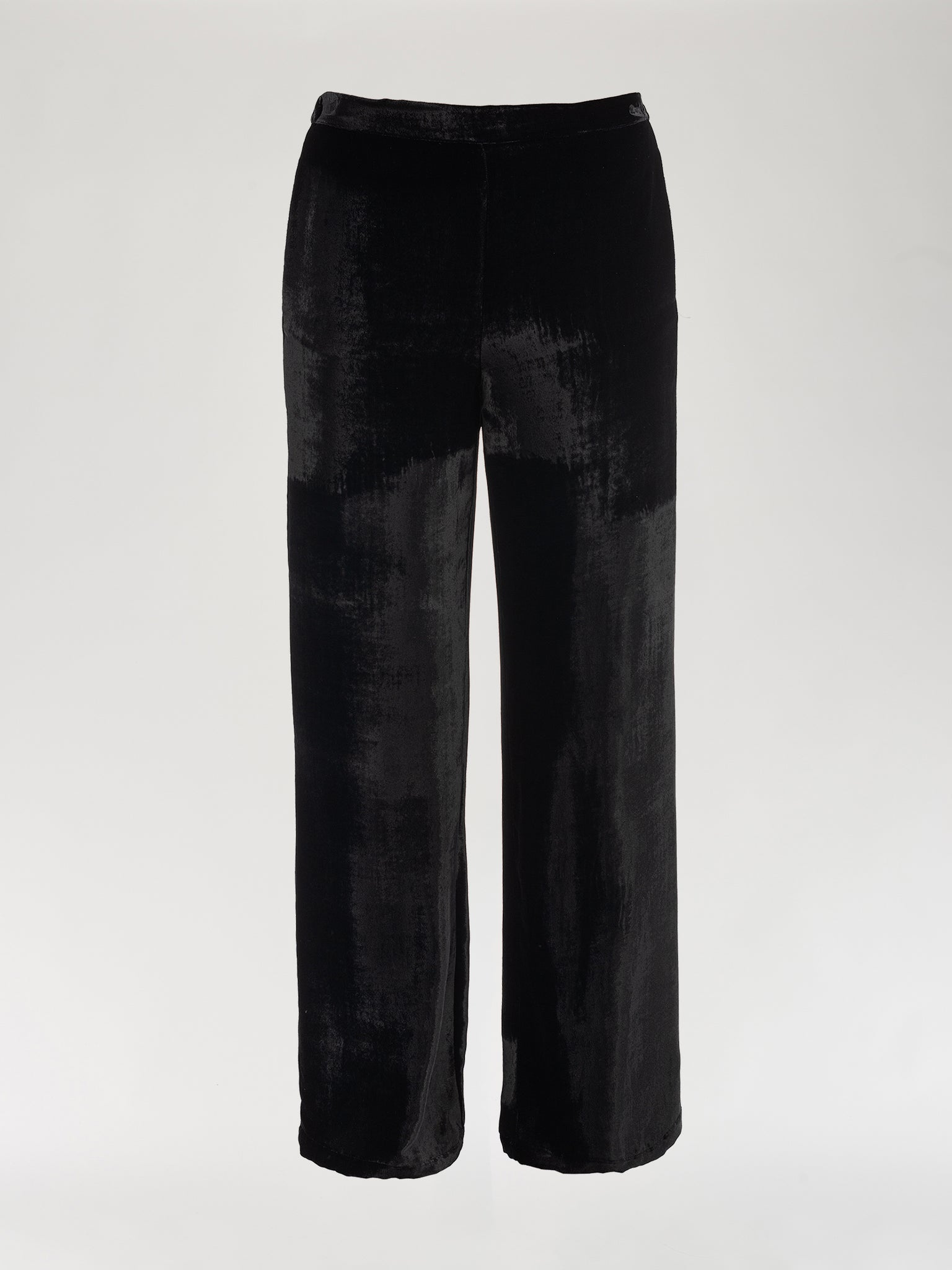 Midnight Black Velvet Trousers