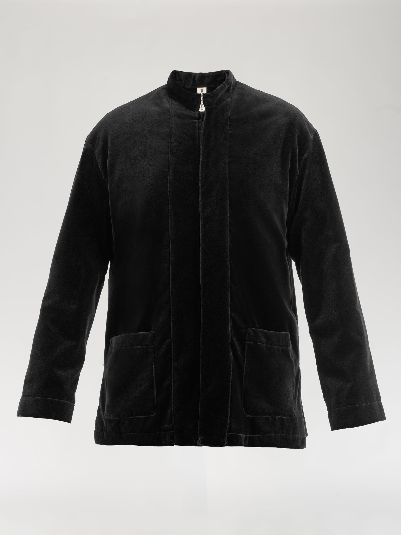 Midnight Black Velvet Jacket Men
