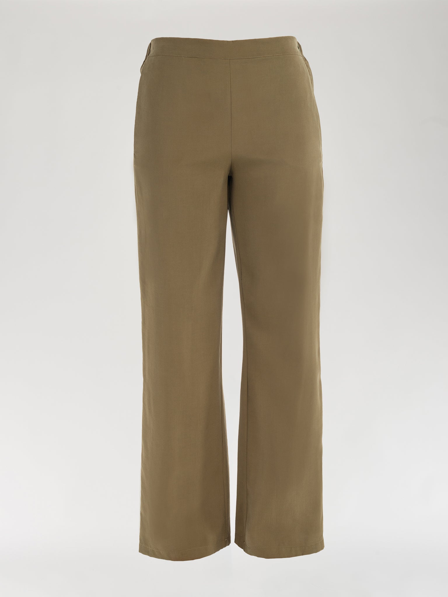 Sage Green Silk Trousers