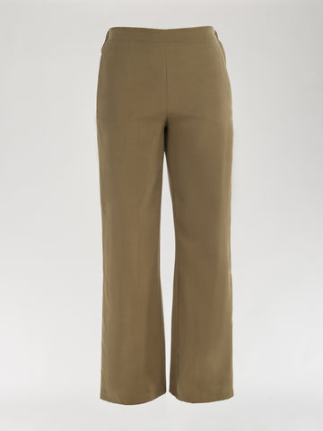 Sage Green Silk Trousers
