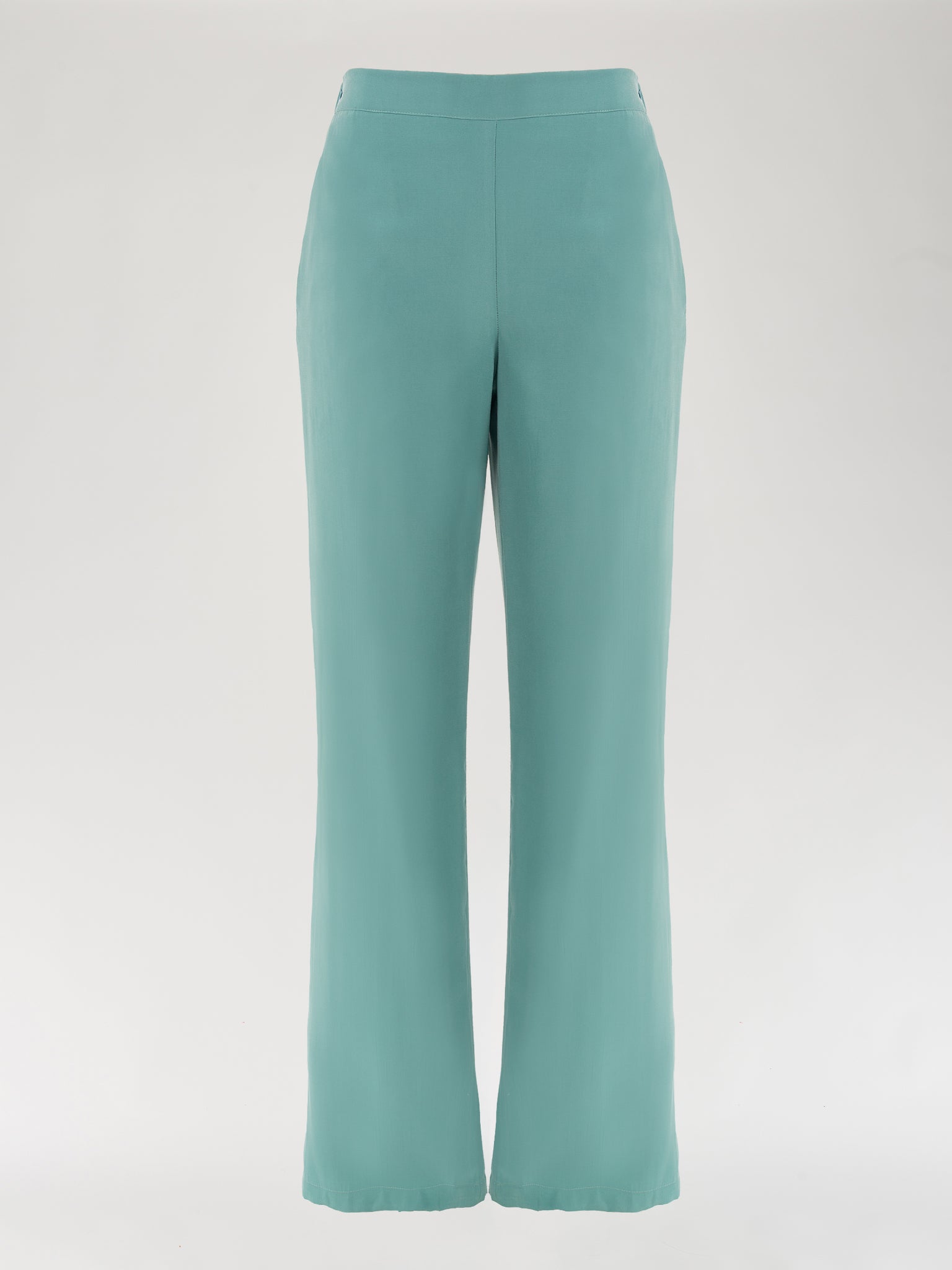 Cloudy Blue Silk Trousers