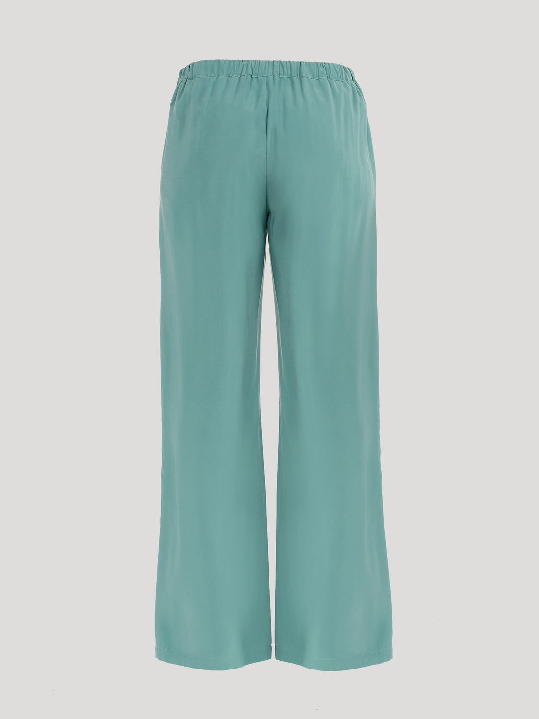 Cloudy Blue Silk Trousers
