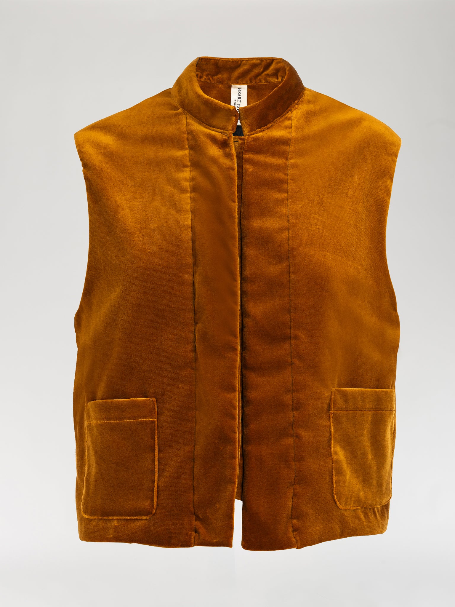 Fall Yellow Velvet Vest