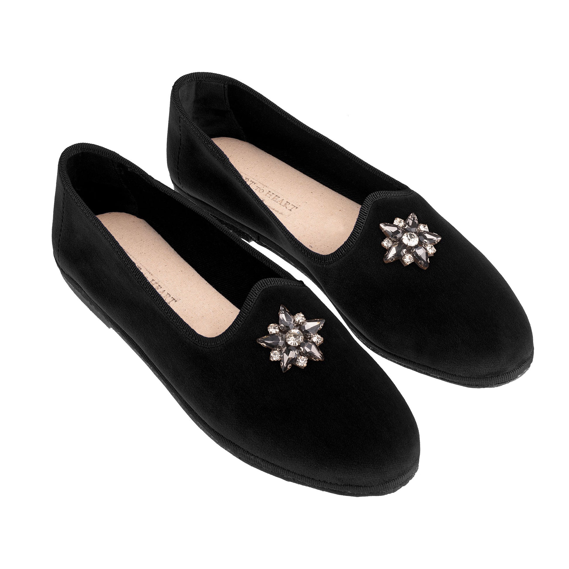 Strass Rose Star Black Diamond