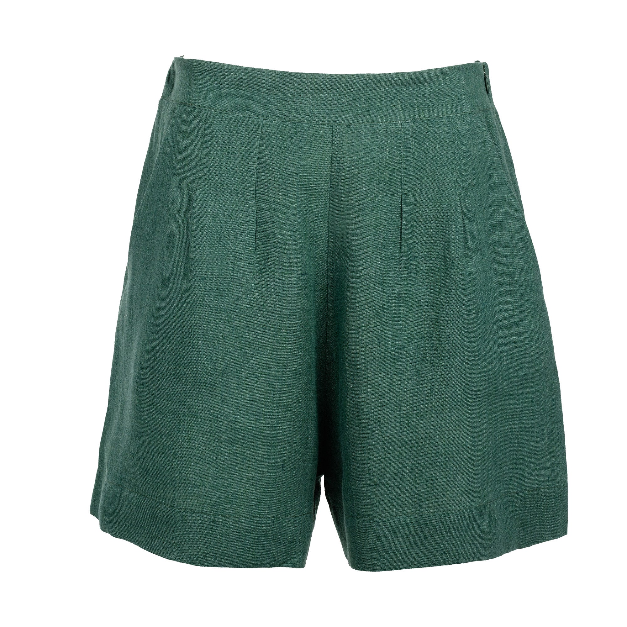 Golfo Green Linen Shorts