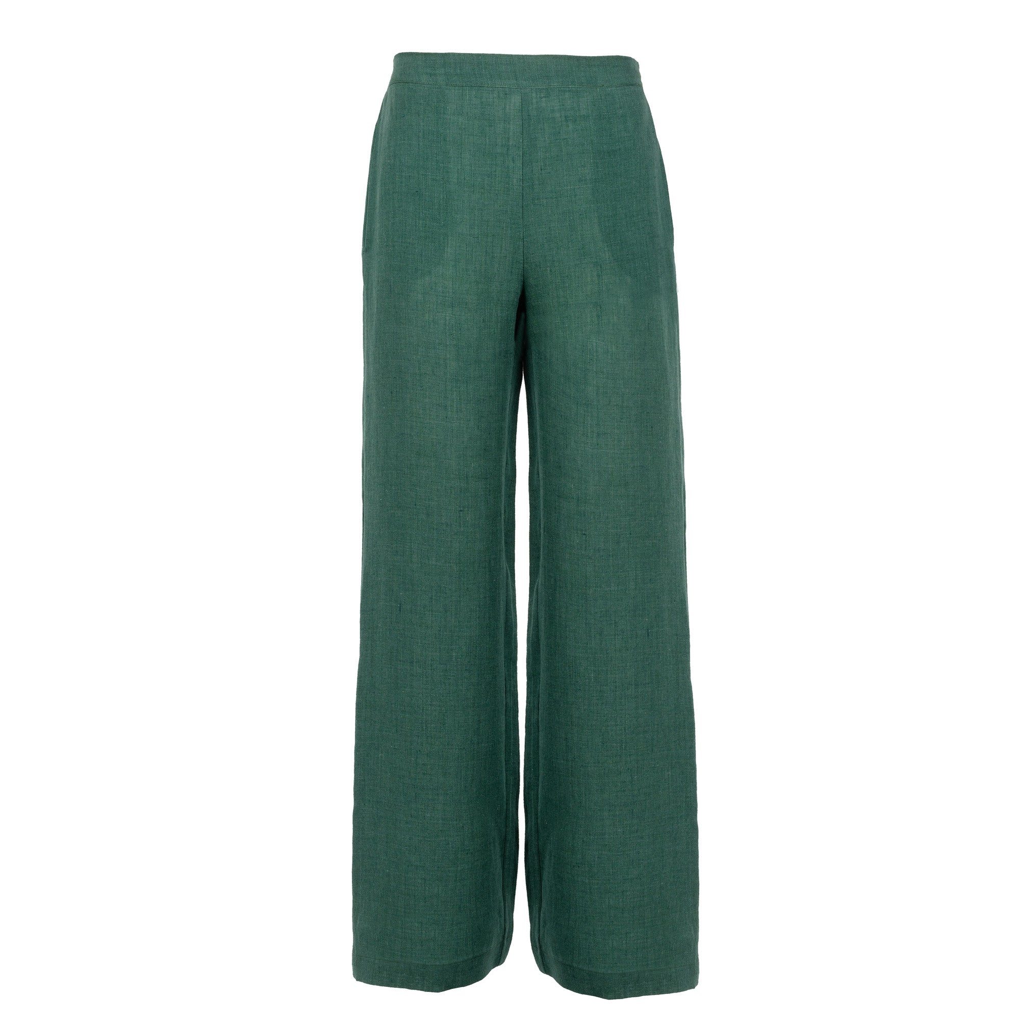 Golfo Green Linen Trousers