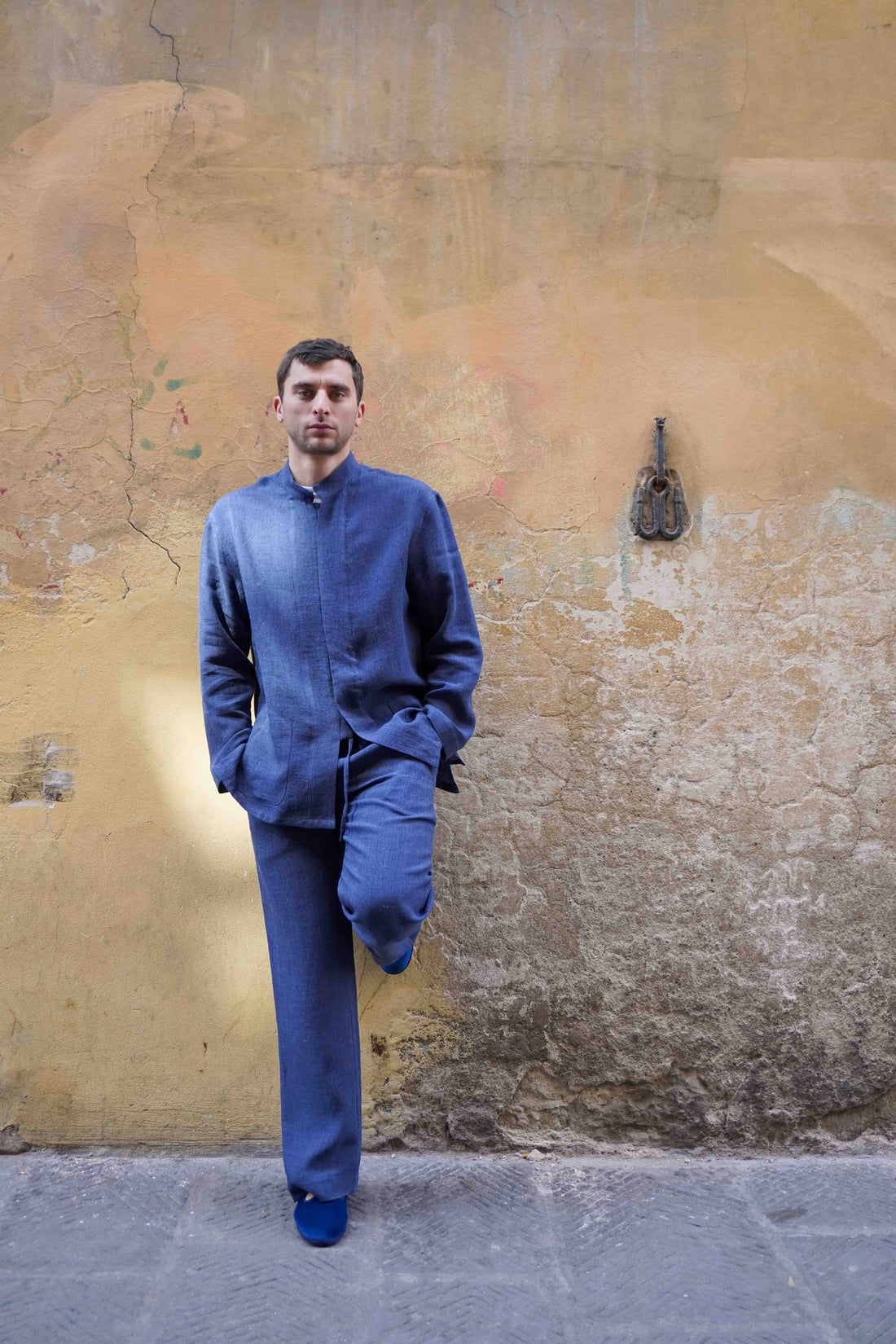 Giacca Lino Blu Notte Uomo