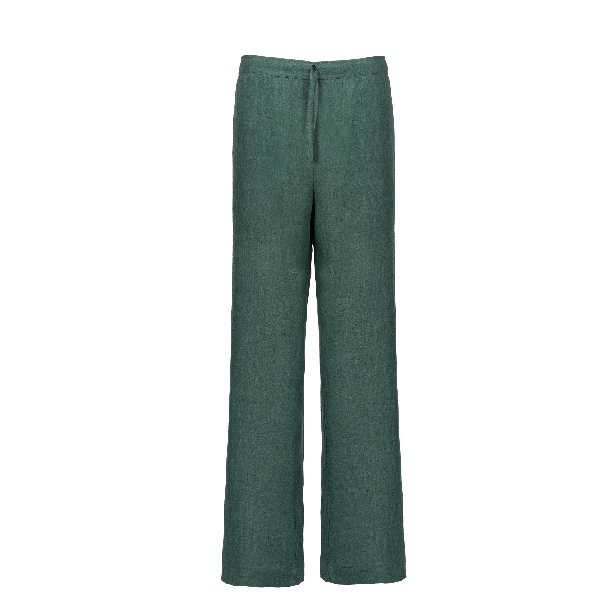 Golfo Green Linen Trousers Men