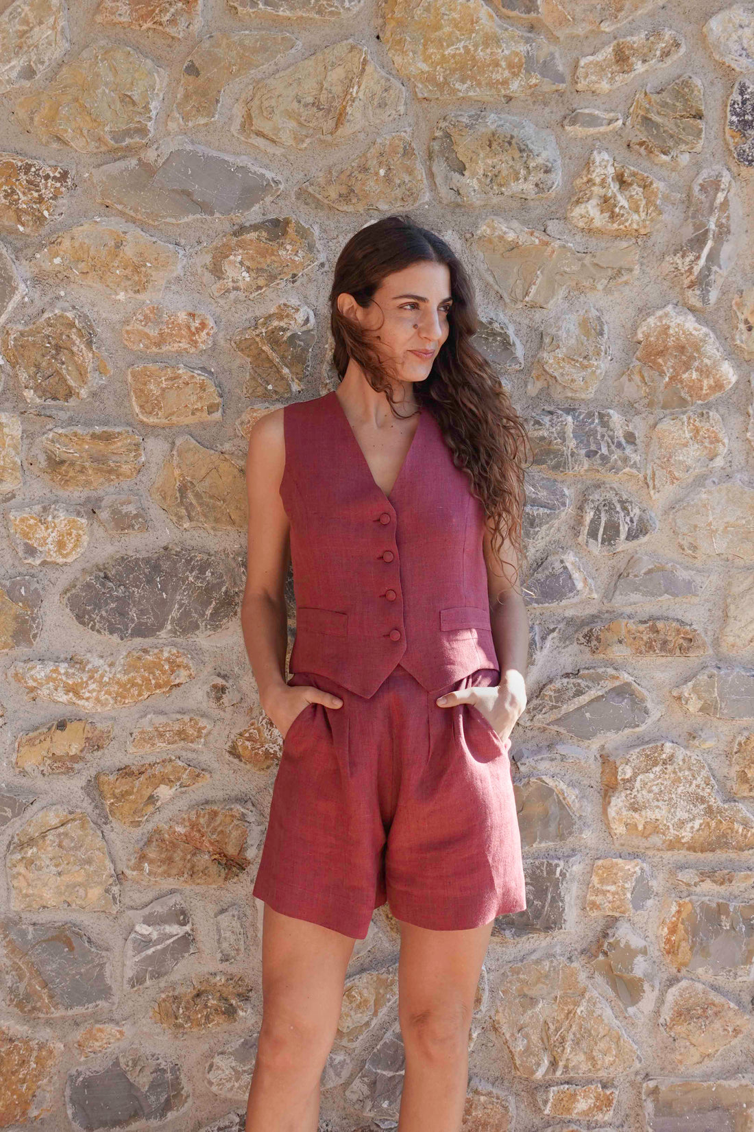 Gilet Lino Terrarossa