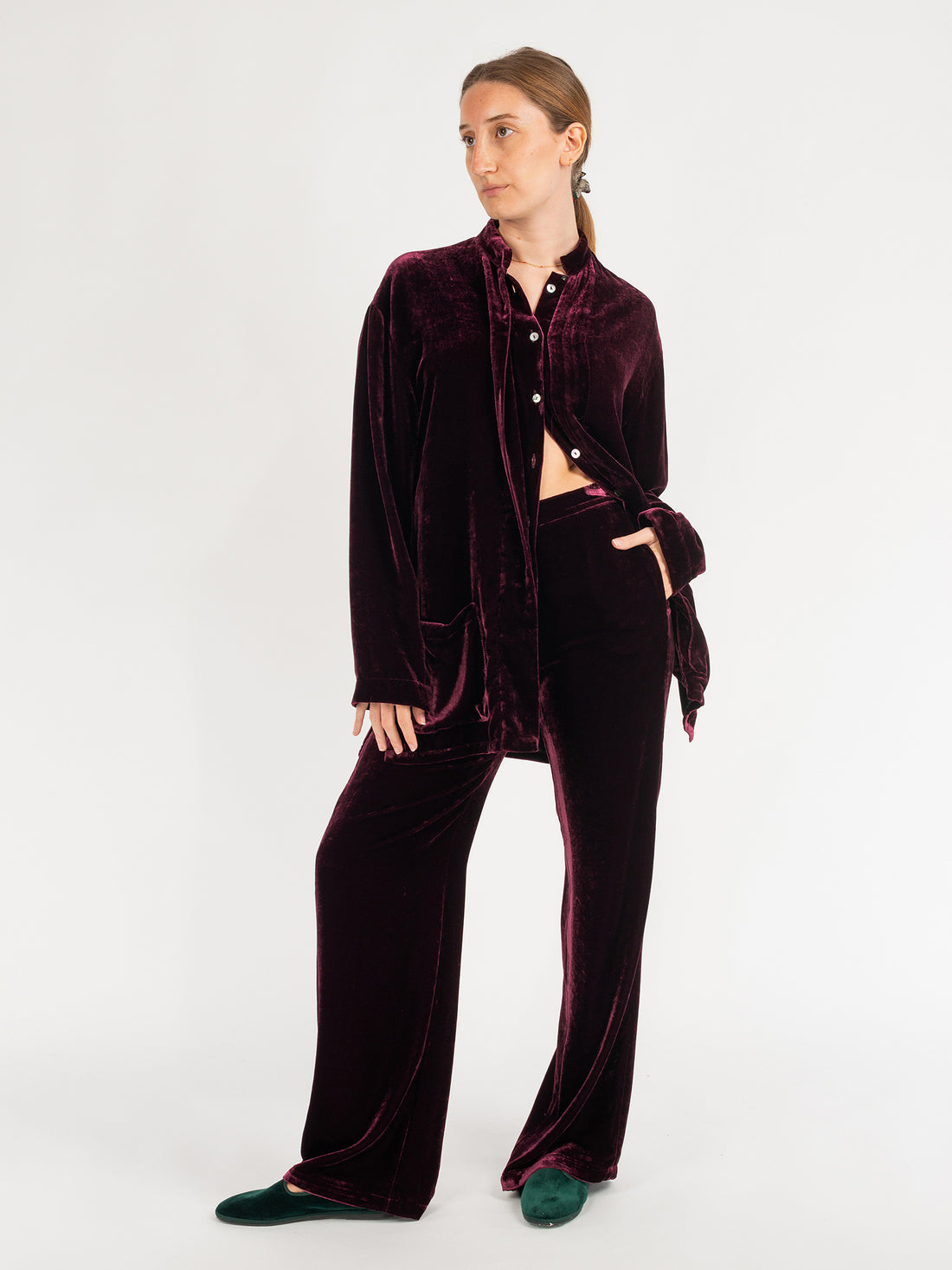 Jealousy Purple Velvet Trousers