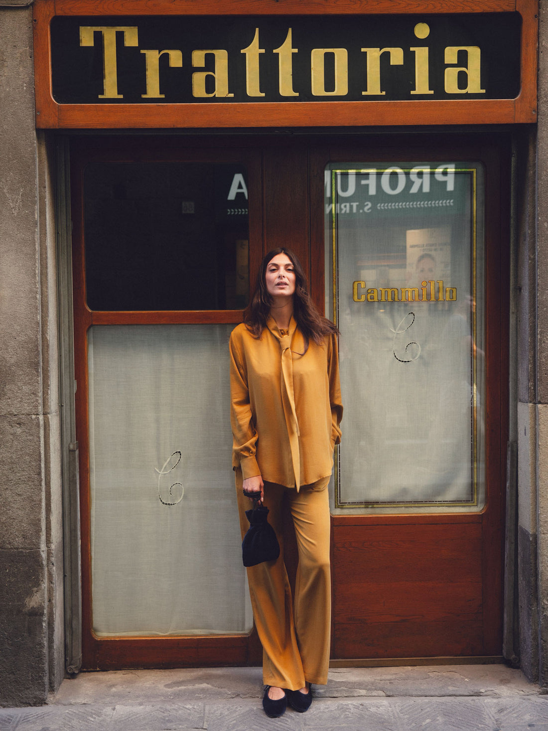 Fall Yellow Tencel Trousers