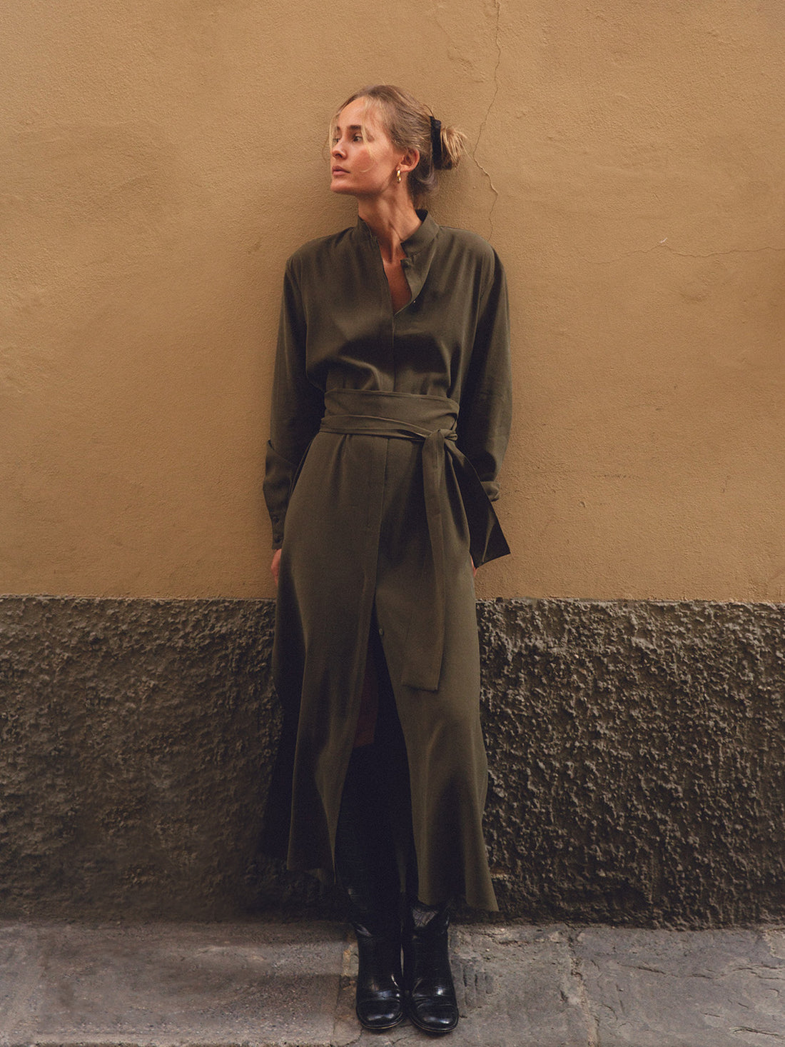 Sage Green Silk Chemisier