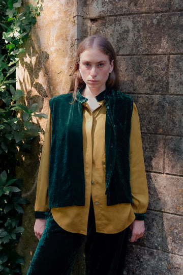 Gilet Forest in Velluto di Seta