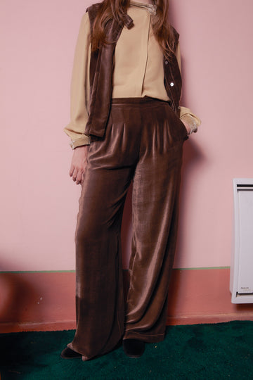 Pantalone Tabacco in Velluto