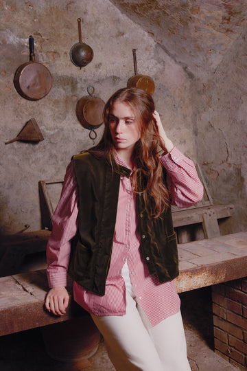 Gilet Moss Green Velluto