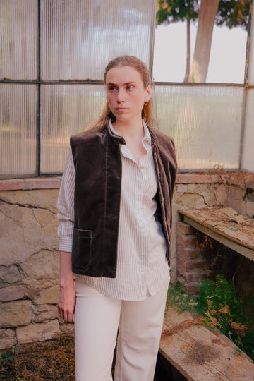 Gilet Tabacco Velluto