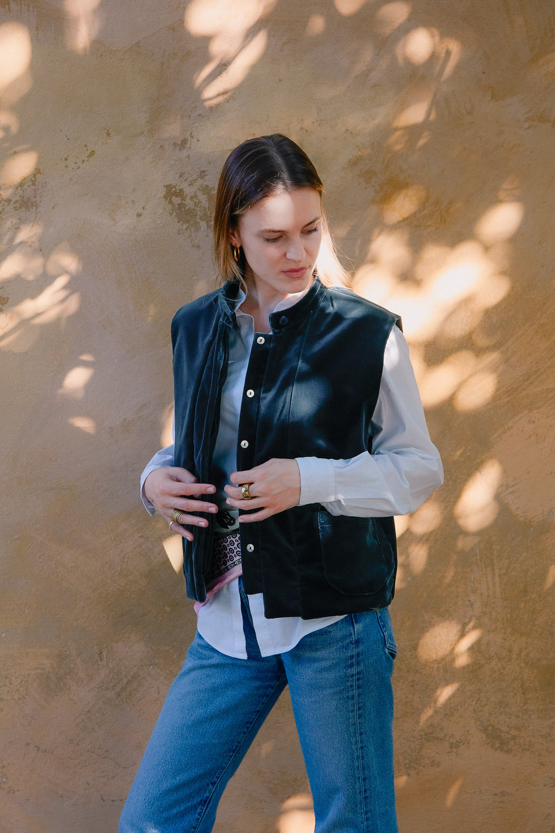 Gilet Midnight Blue Velluto