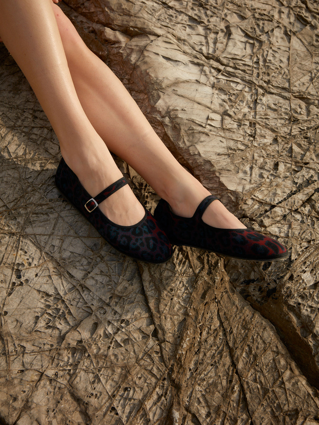 Friulane Mary Jane Leopard Black & Burgundy