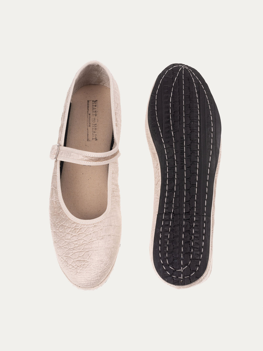 Mary Jane Ivory Crocodile Motif