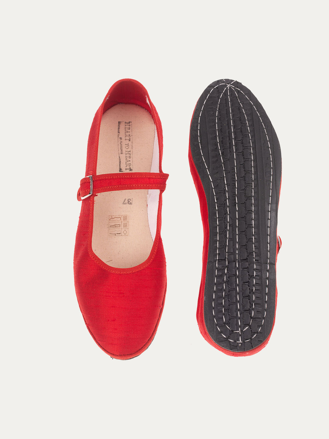 Mary Jane Red Ferrari in Silk