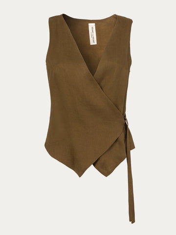 Wrap Top Moss Green