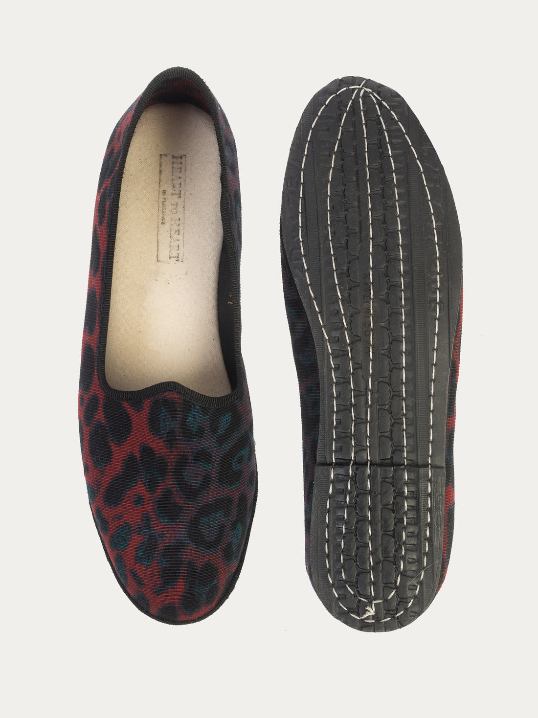 Friulane Leopard Black & Burgundy
